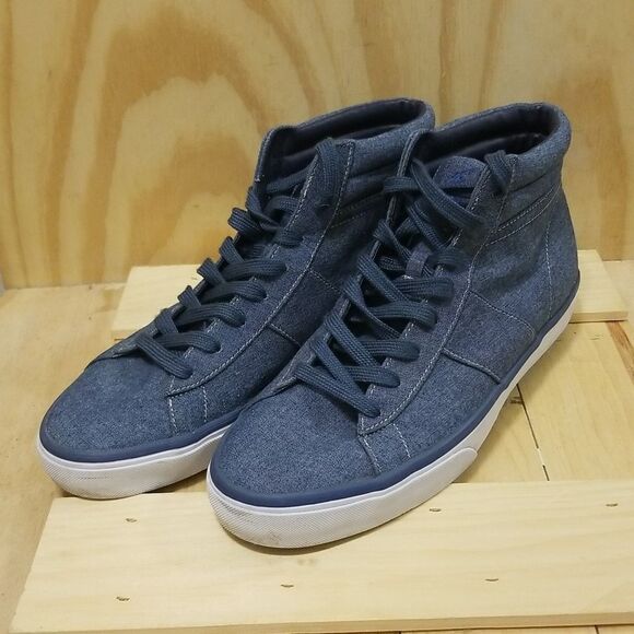 Polo by Ralph Lauren Denim high top Sneakers Mens size 11 1/2 - Picture 3 of 6